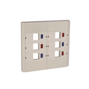 ESPELHO CONECTOR RJ45 06 POSIÇÕES - 4 X 4 