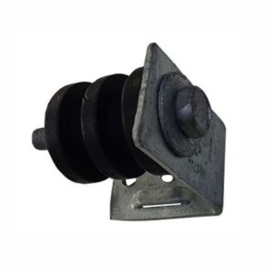 SUPORTE DM COM ROLDANA 2 VIAS PRETA E PARAFUSO PR-60 