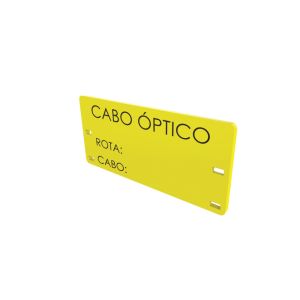 PLAQUETA DE IDENTIFICAÇÃO CABO ÓPTICO