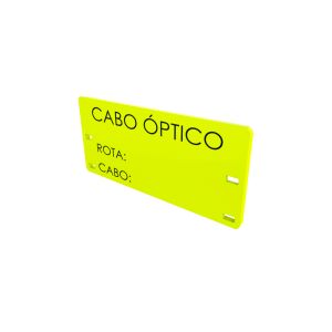 PLAQUETA DE IDENTIFICAÇÃO CABO ÓPTICO - 90X40MM